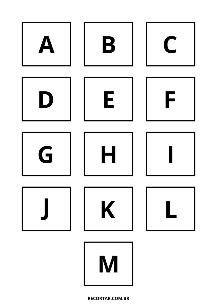 Alfabeto Completo Para Imprimir E Recortar Rectory