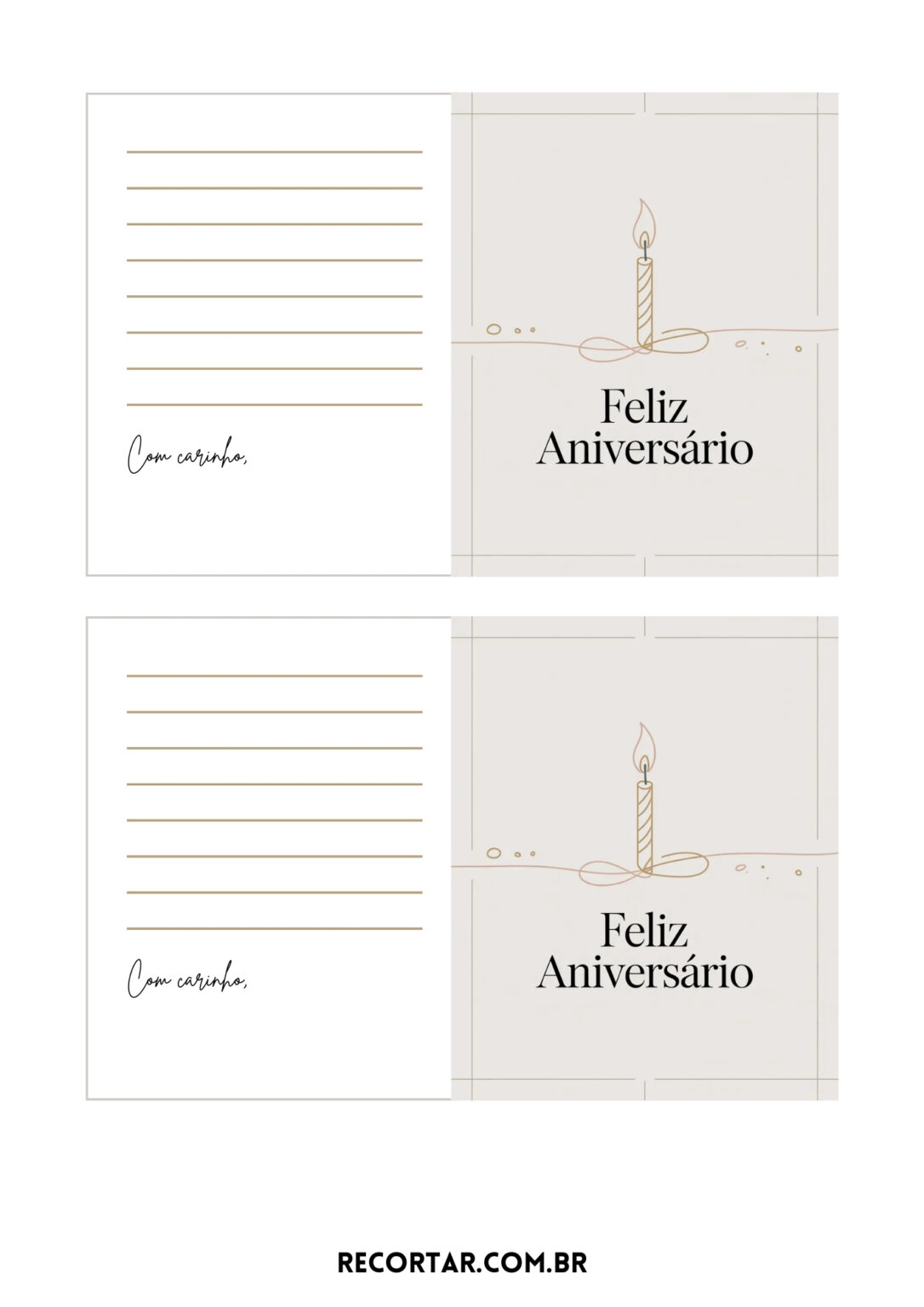 Cartões de Aniversário Para Imprimir – 43 Modelos Grátis – Recortar